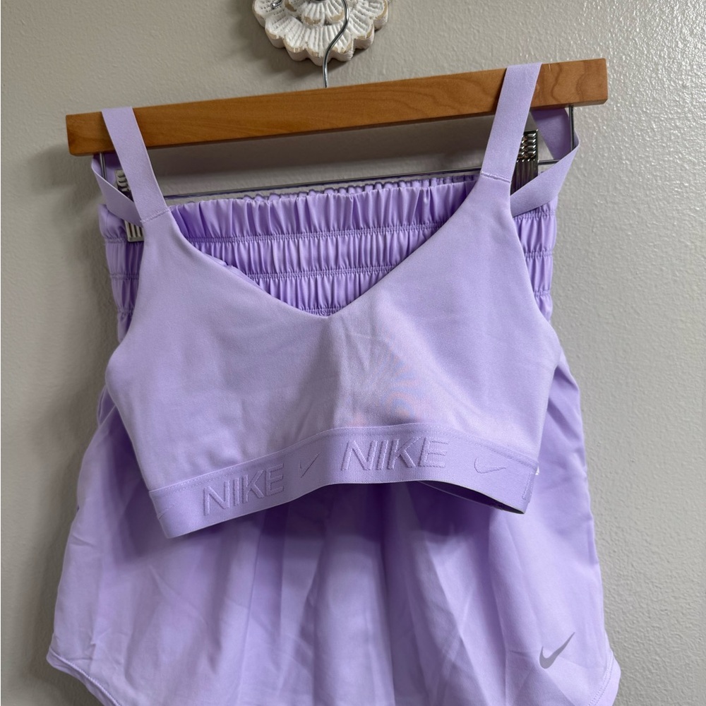 Nike Women's Lavender skort and Sports Bra set XS